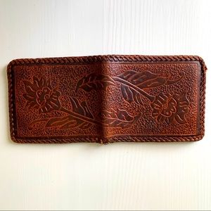 Vintage Hand Tooled Leather Wallet